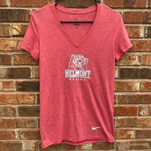 Nike Belmont Bruins V-Neck T-Shirt Red XS
